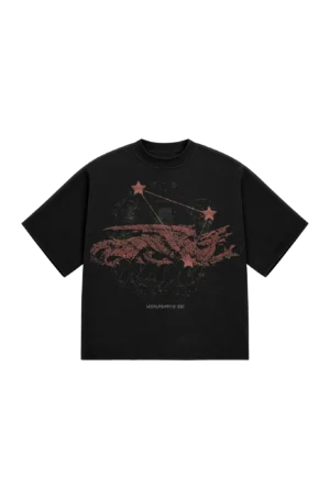 CRYPTYC - T-shirt oversize noir imprimé face